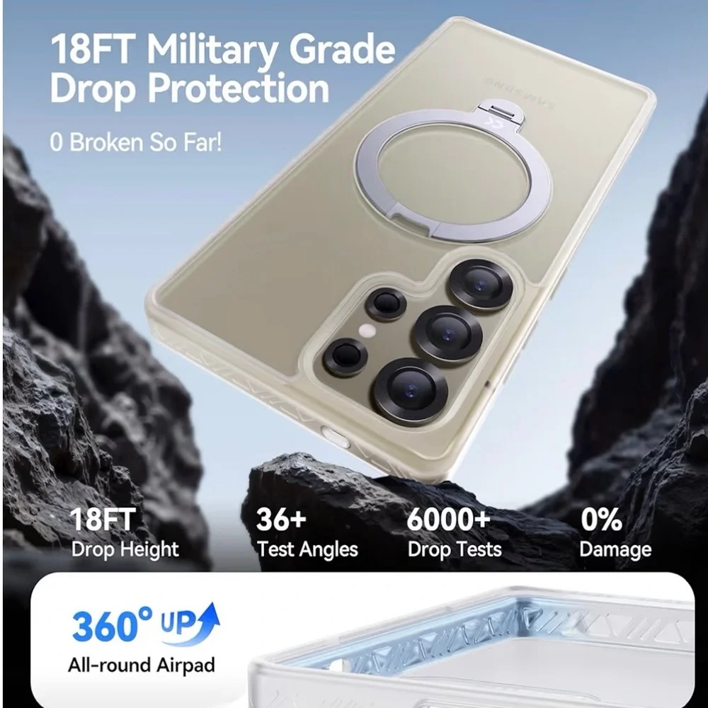 CASEKOO Patented 360° Spin Magnetic Stand for Samsung Galaxy S25 Ultra Case NIP